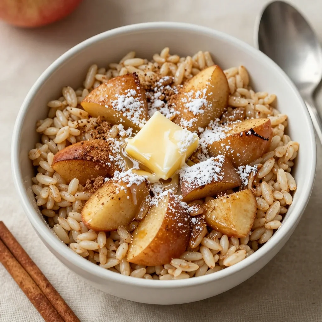 Warm Apple Cinnamon Rice for a Simple Dessert