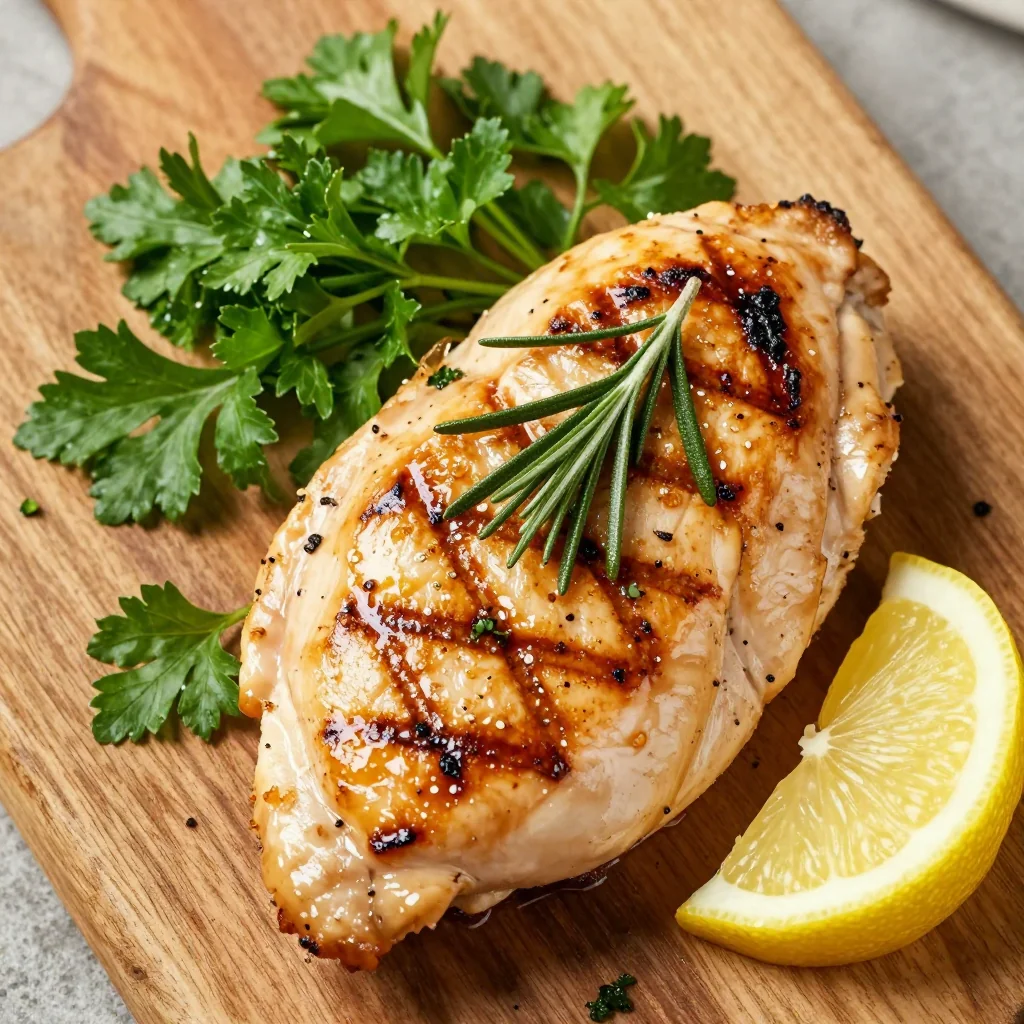 Clean Eating Lemon Herb Grilled Chicken Breasts
