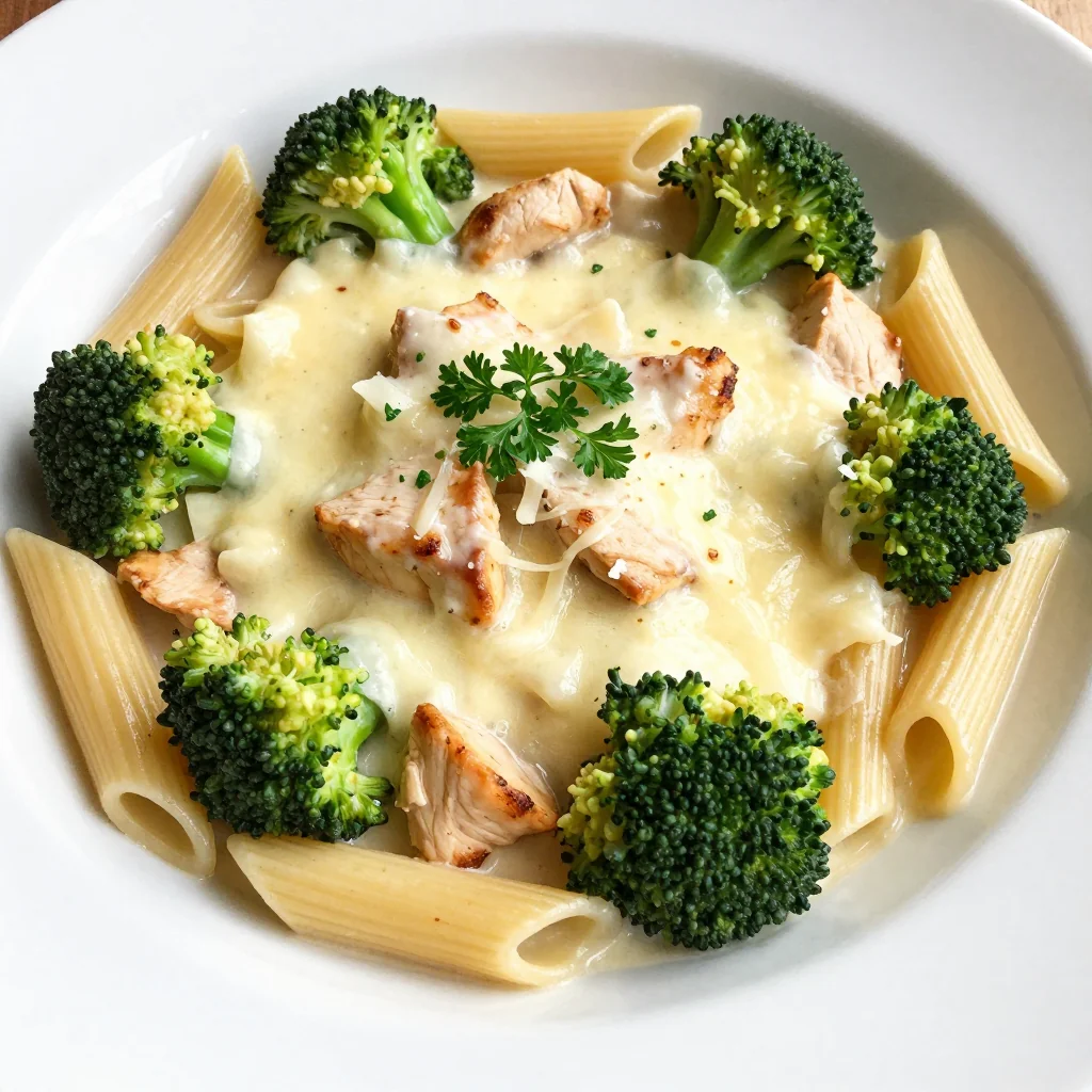 Kid-Friendly Cheesy Chicken and Broccoli Pasta with Cream