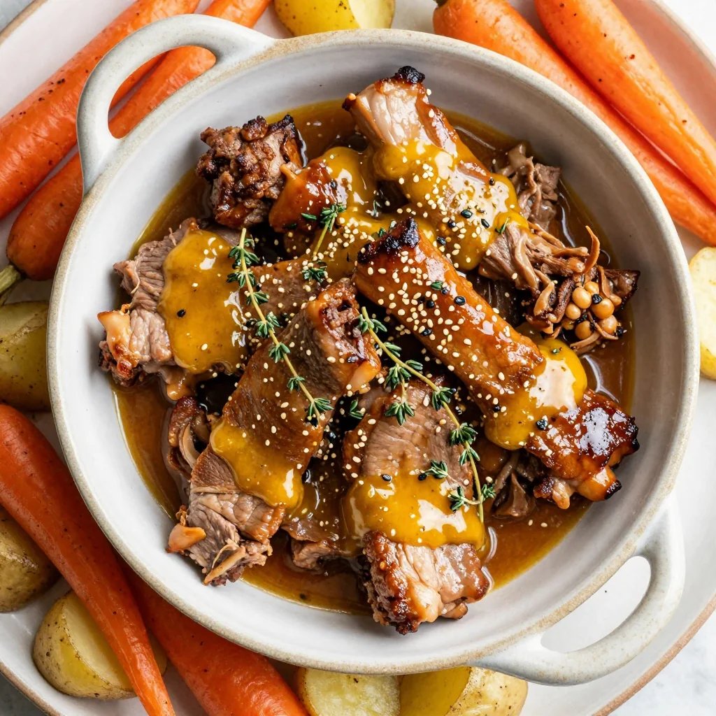 New Year's Day Slow Cooker Honey Mustard Pork