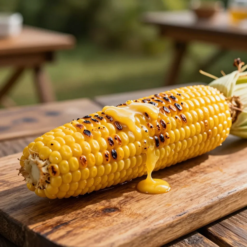 Corn on the Cob Grilled with Garlic Butter
