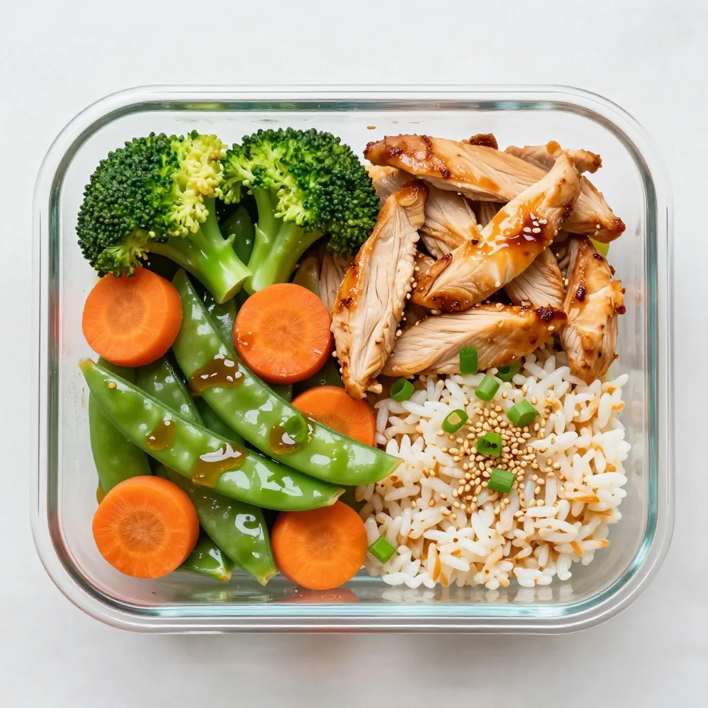 Healthy Meal Prep Chicken and Veggie Stir Fry with Brown Rice