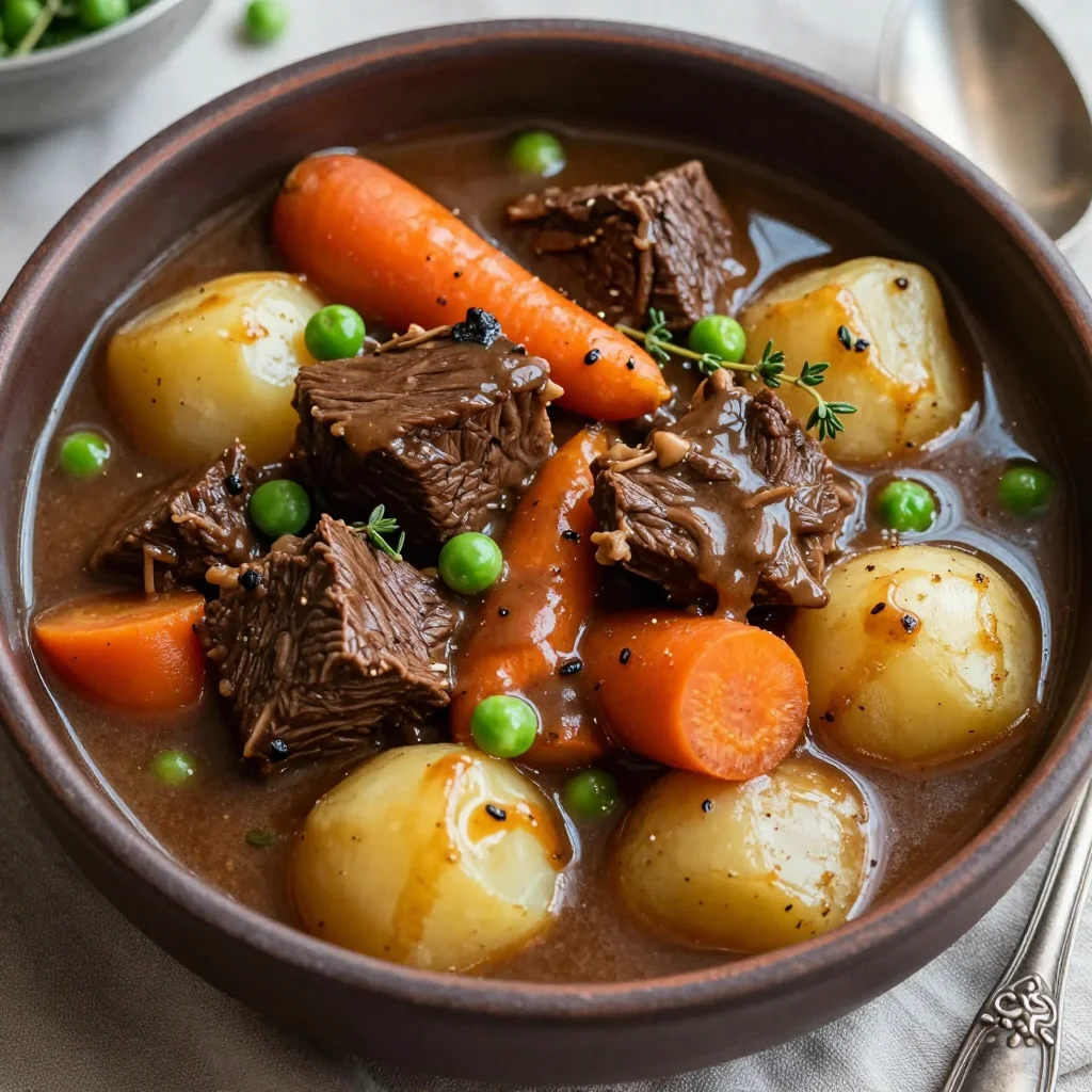 budgetfriendly slow cooker beef stew with potatoes and root vegetables