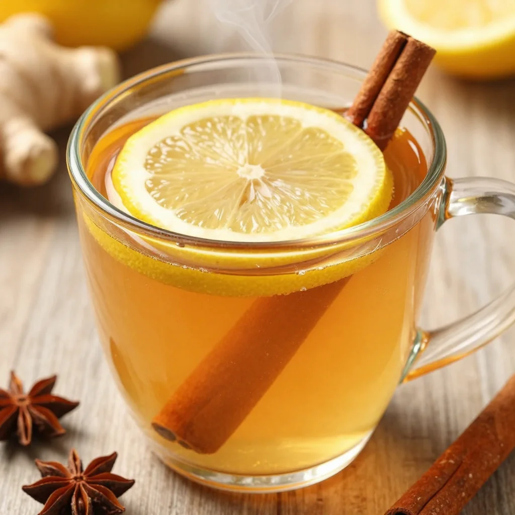 Spicy Lemon Ginger Detox Tea For Cold And Flu Season
