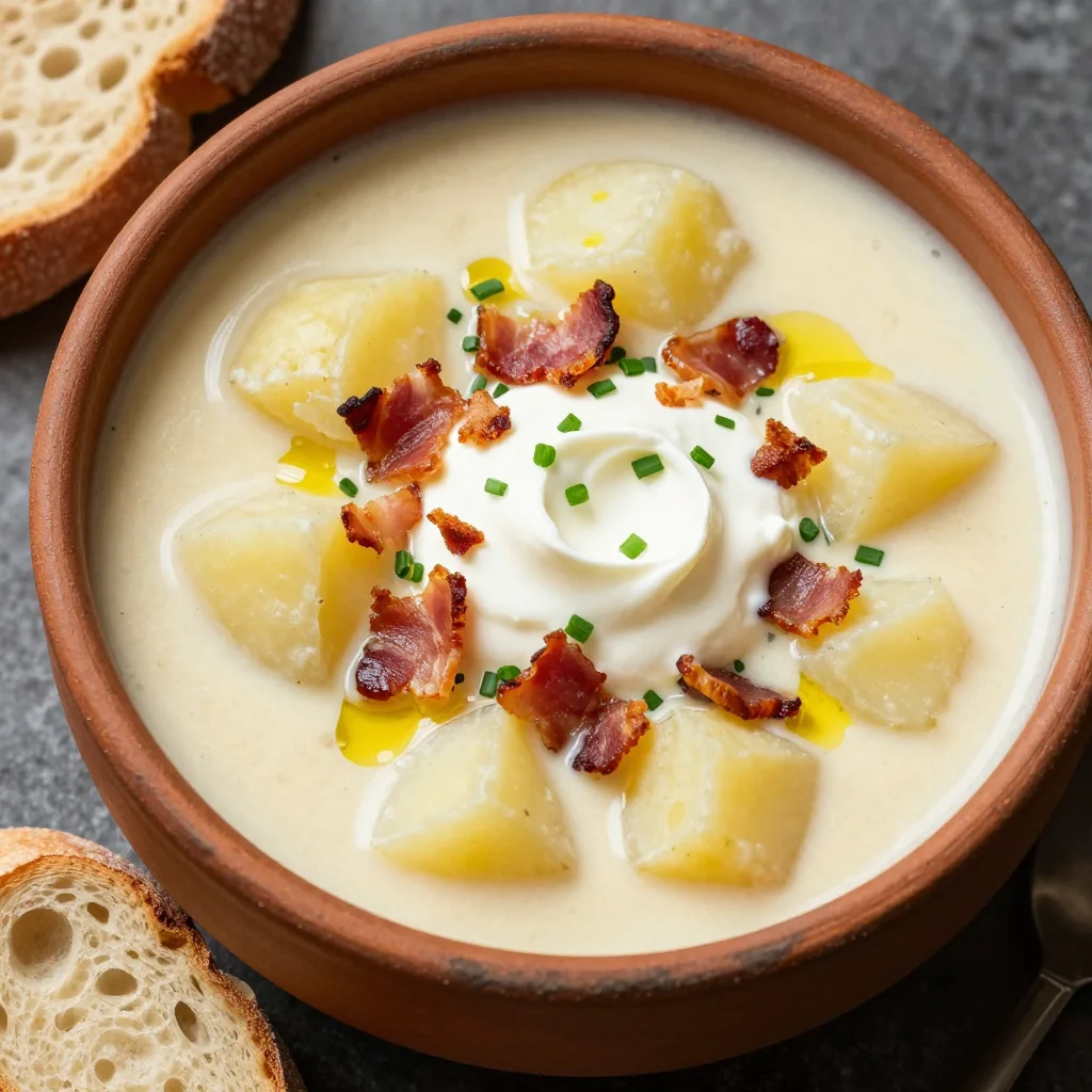 Winter Comfort Creamy Potato and Bacon Soup
