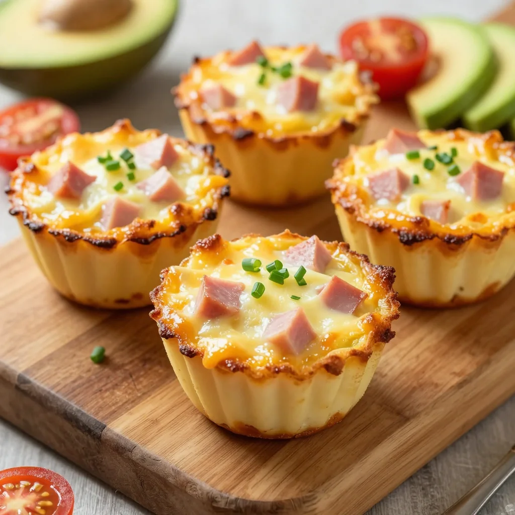 Freezer Prep Breakfast Breakfast Breakfast Egg Cups with Ham for Mornings