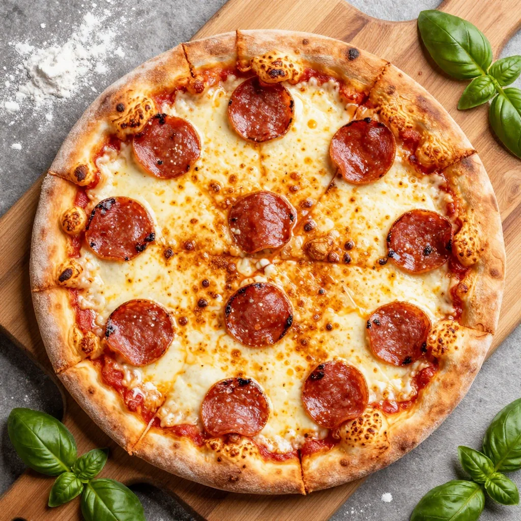 Kid-Friendly Homemade Pizza with Pepperoni and Cheese