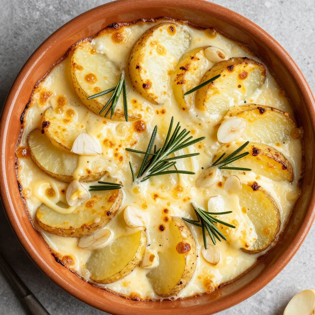 budgetfriendly garlic and rosemary potato gratin for winter family dinners