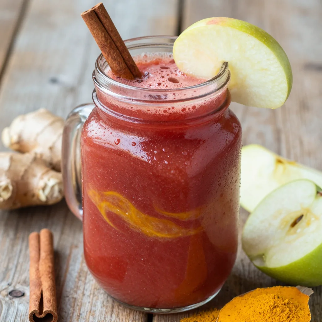 Spicy Apple Ginger Detox Smoothie For Healthy Skin