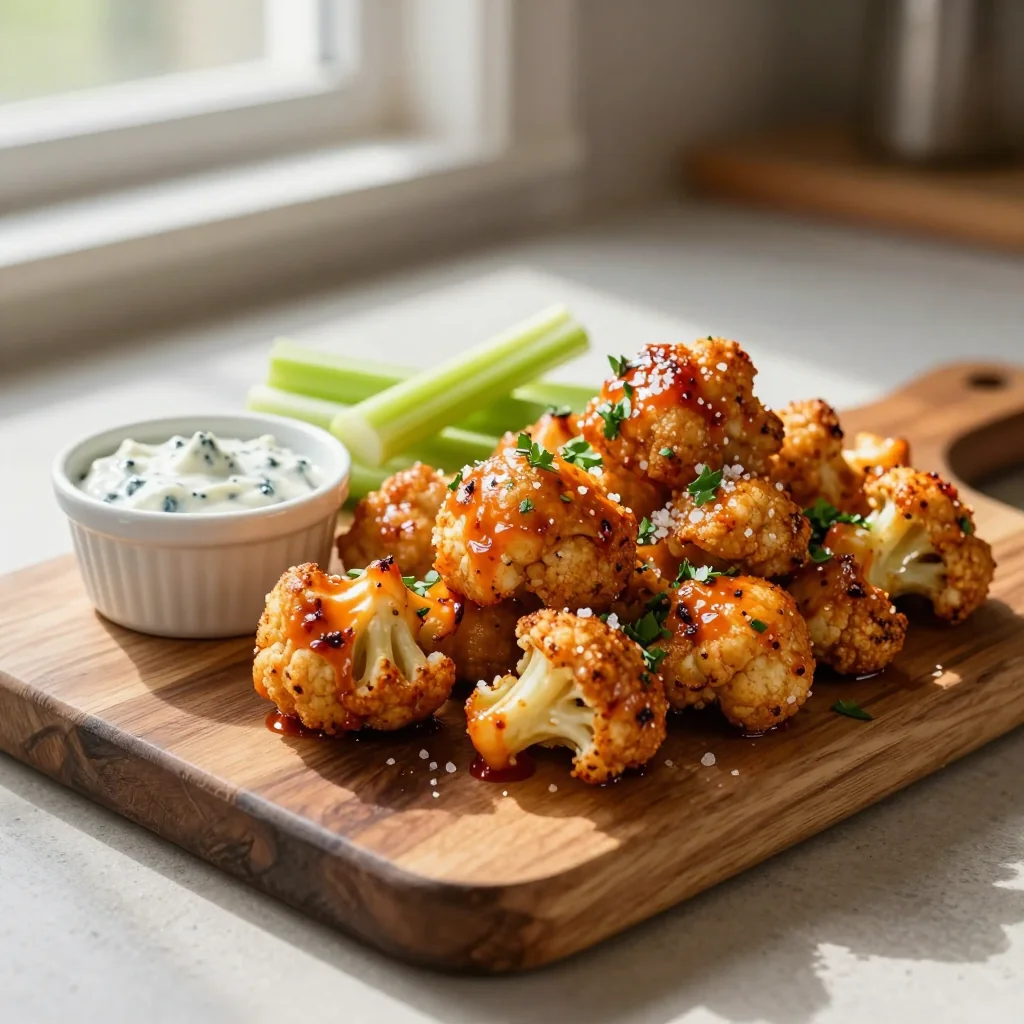 Roasted Cauliflower Buffalo Bites