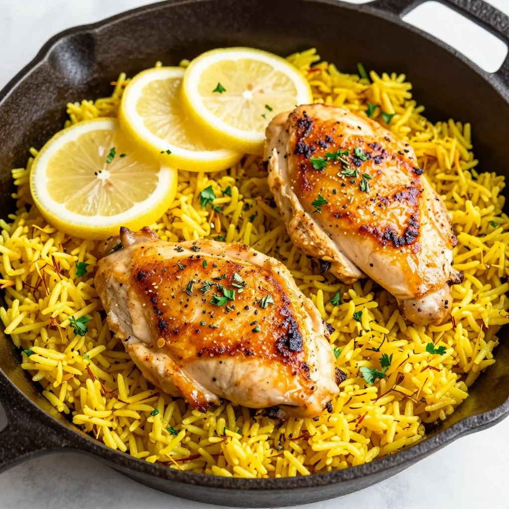 Easy One Pan Lemon Chicken and Rice for Weeknights