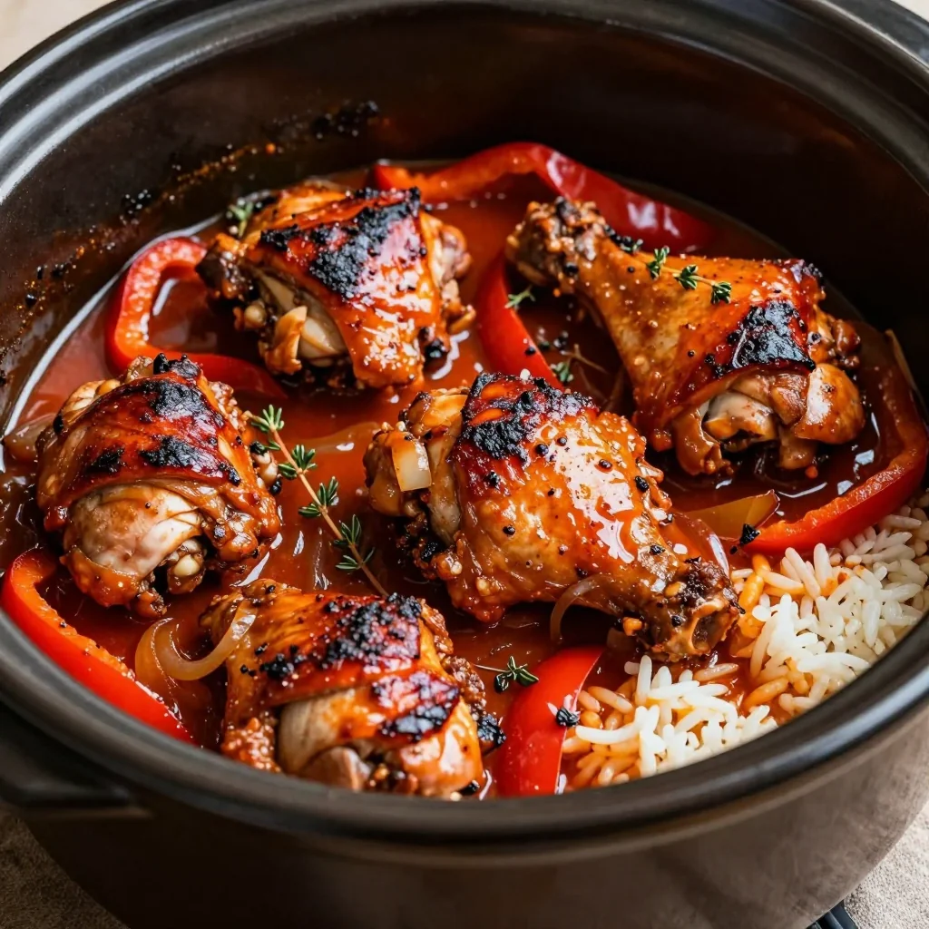 Slow Cooker Chicken and Sausage for Spicy Flavor