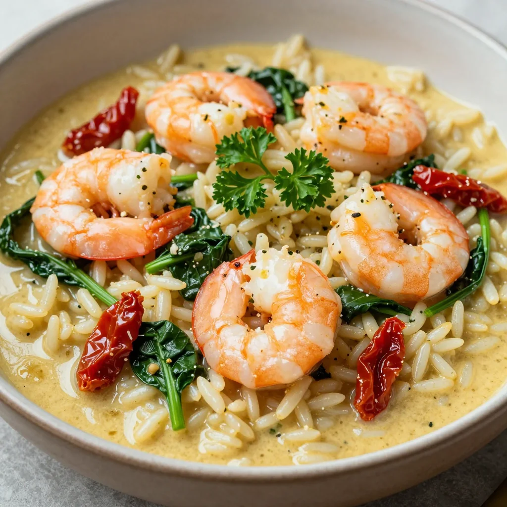 Budget Dinner Creamy Tuscan Shrimp and Rice