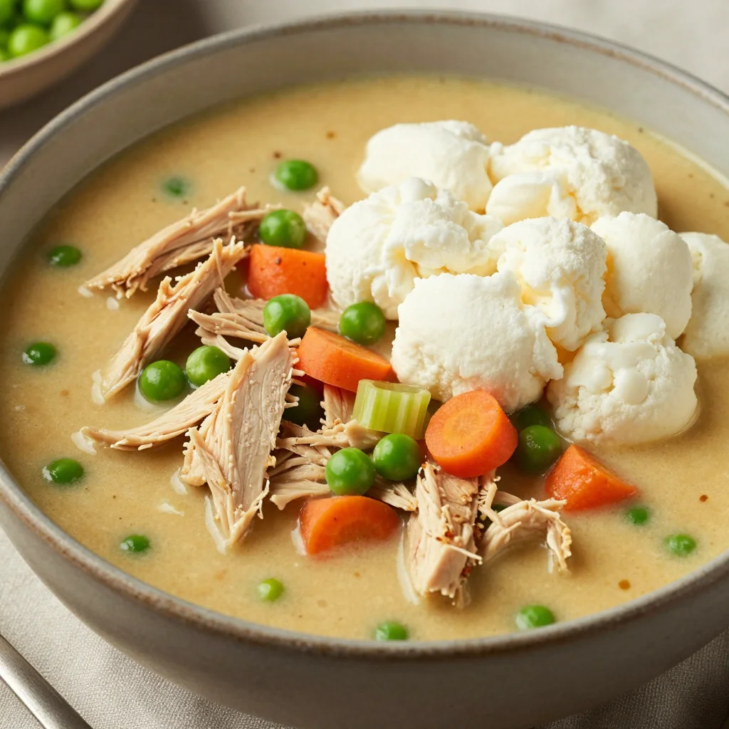 Slow Cooker Chicken and Dumplings for NFL Game Day Meals