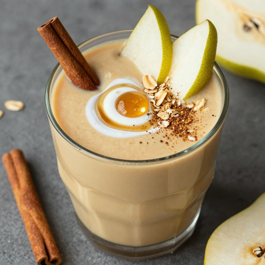 Warm Spiced Pear and Ginger Smoothie for Cold Days