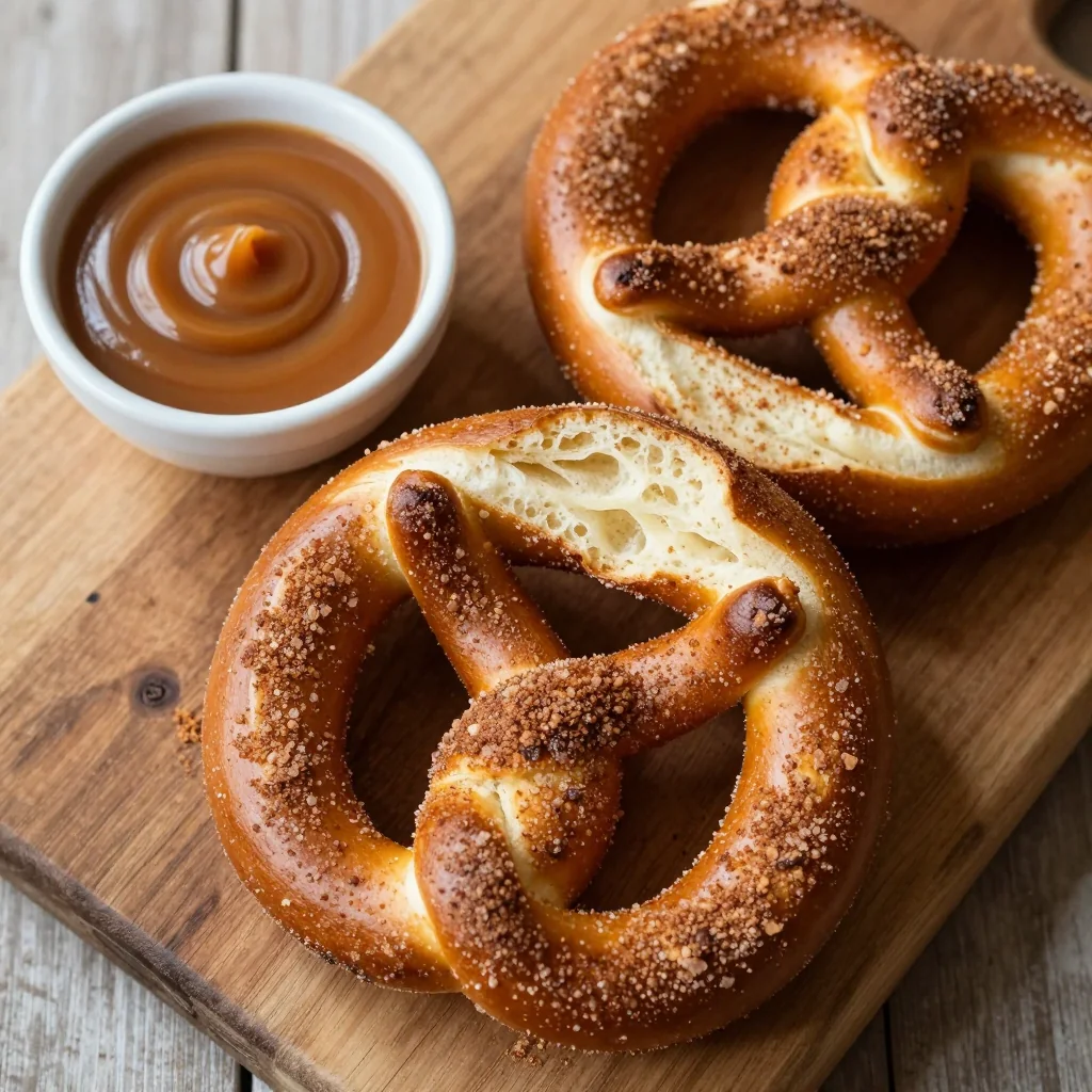 Warm Cinnamon Sugar Pretzels That are Soft and Chewy