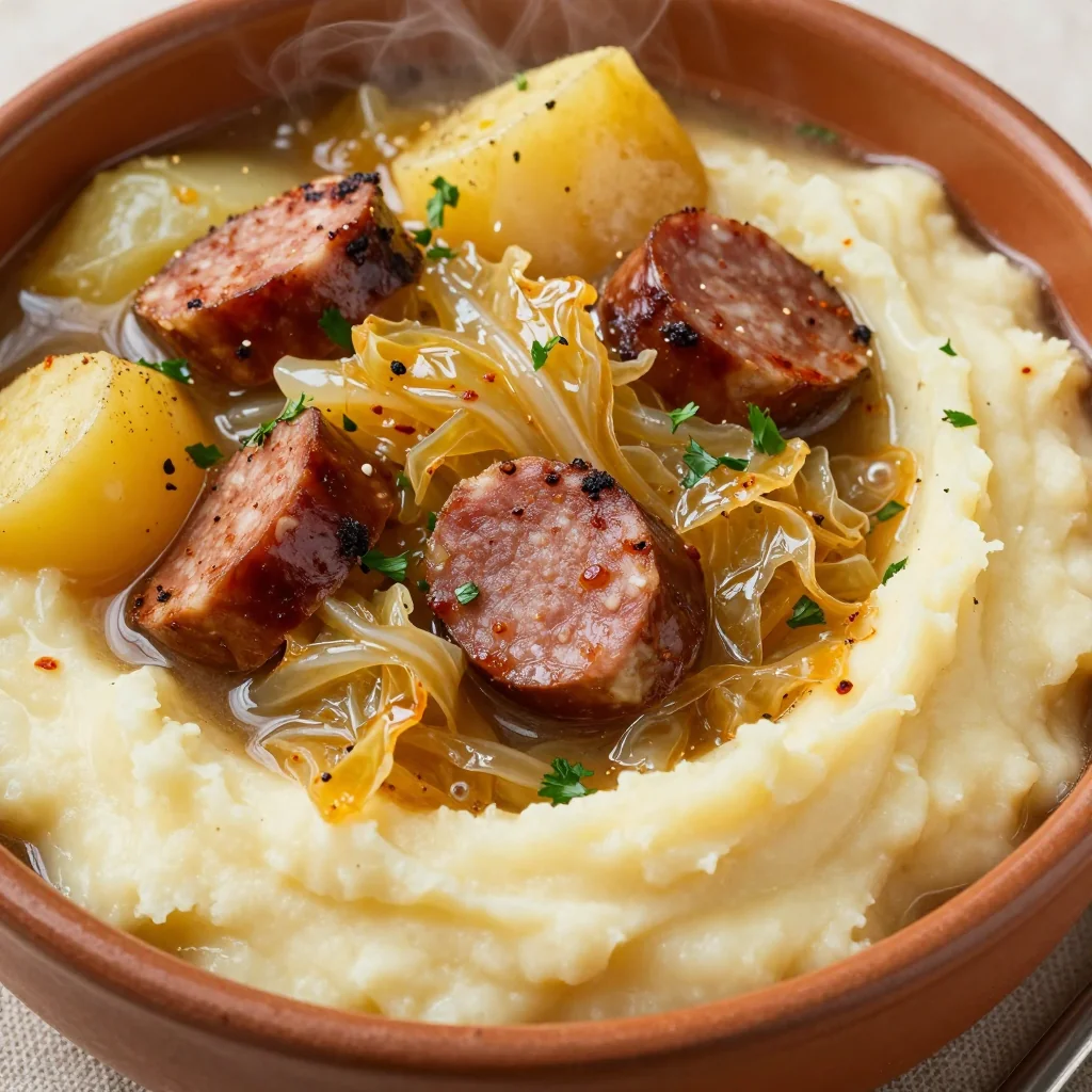 budgetfriendly cabbage and sausage stew for warm comfort food