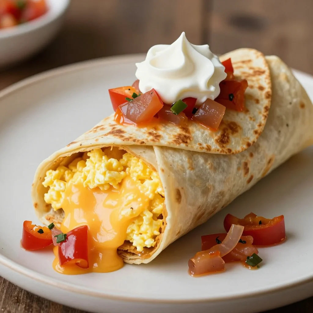 Freezer Prep Breakfast Burritos with Egg and Cheese for Mornings