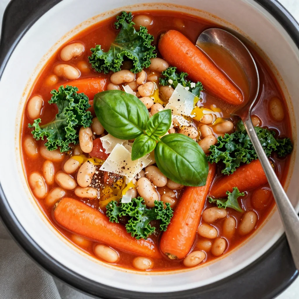 New Year's Day Freezer Prep Slow Cooker Minestrone for Fresh