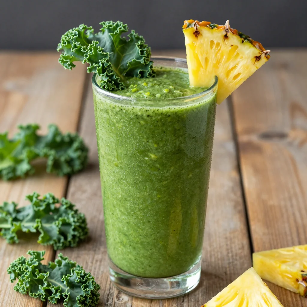 Healthy Detox Kale and Pineapple Smoothie