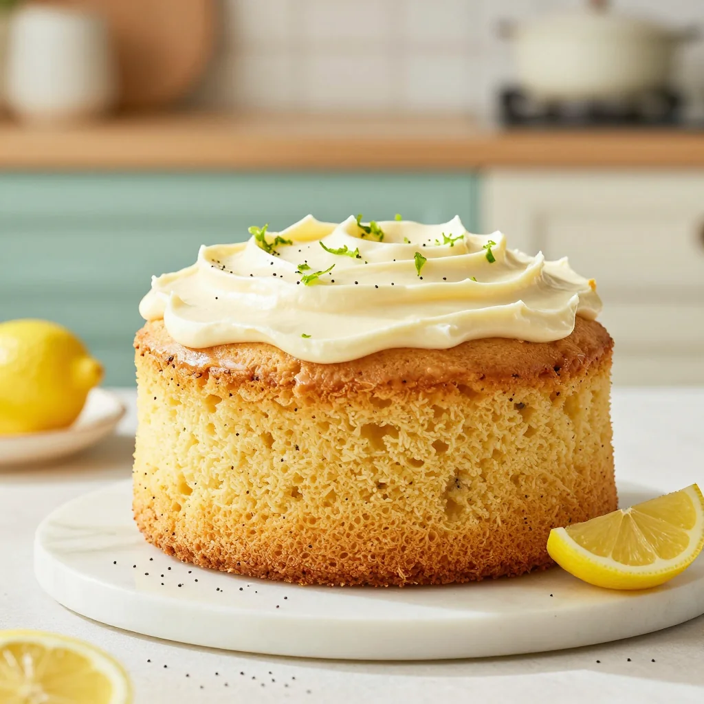 Lemon Poppy Seed Cake with Cream Cheese Frosting