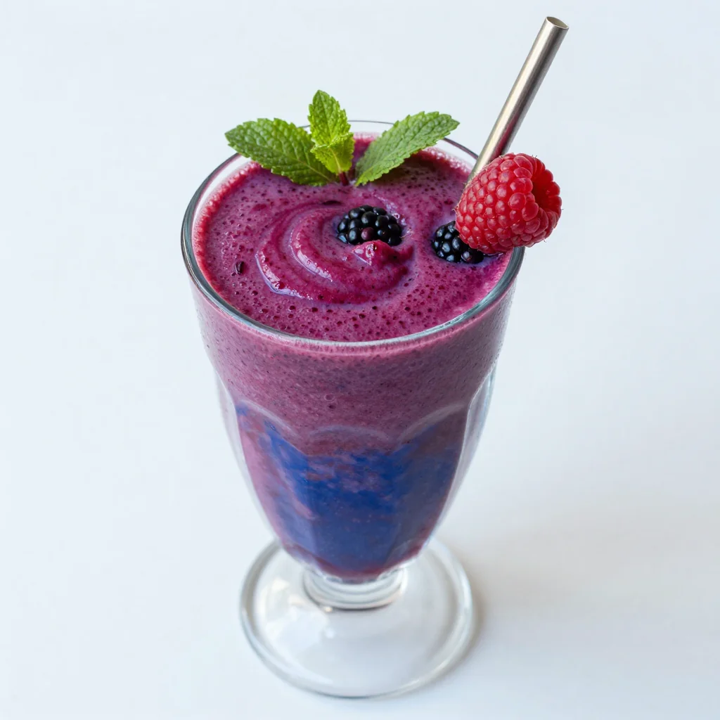 New Year's Day Glow-Up Berry Smoothie for Healthy Skin