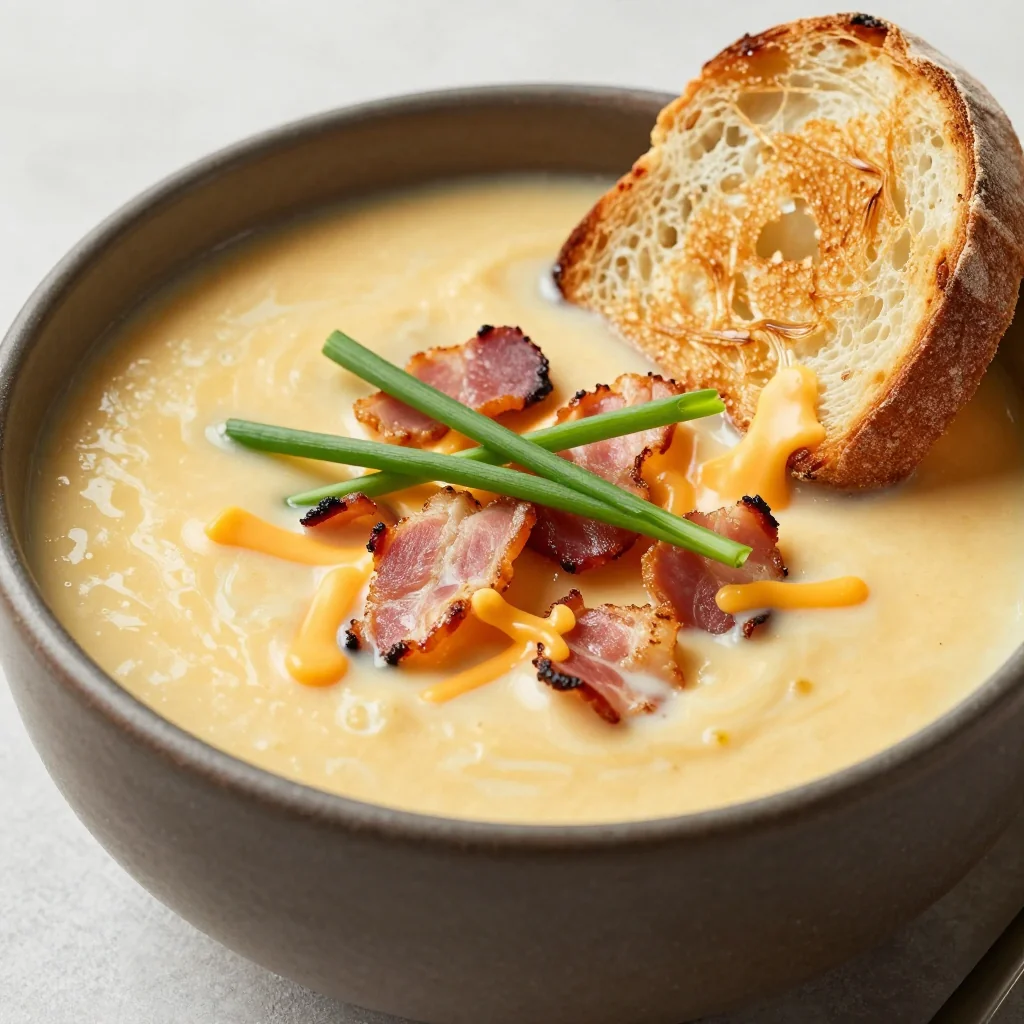 Cozy NFL Playoff Night Cheesy Bacon Soup