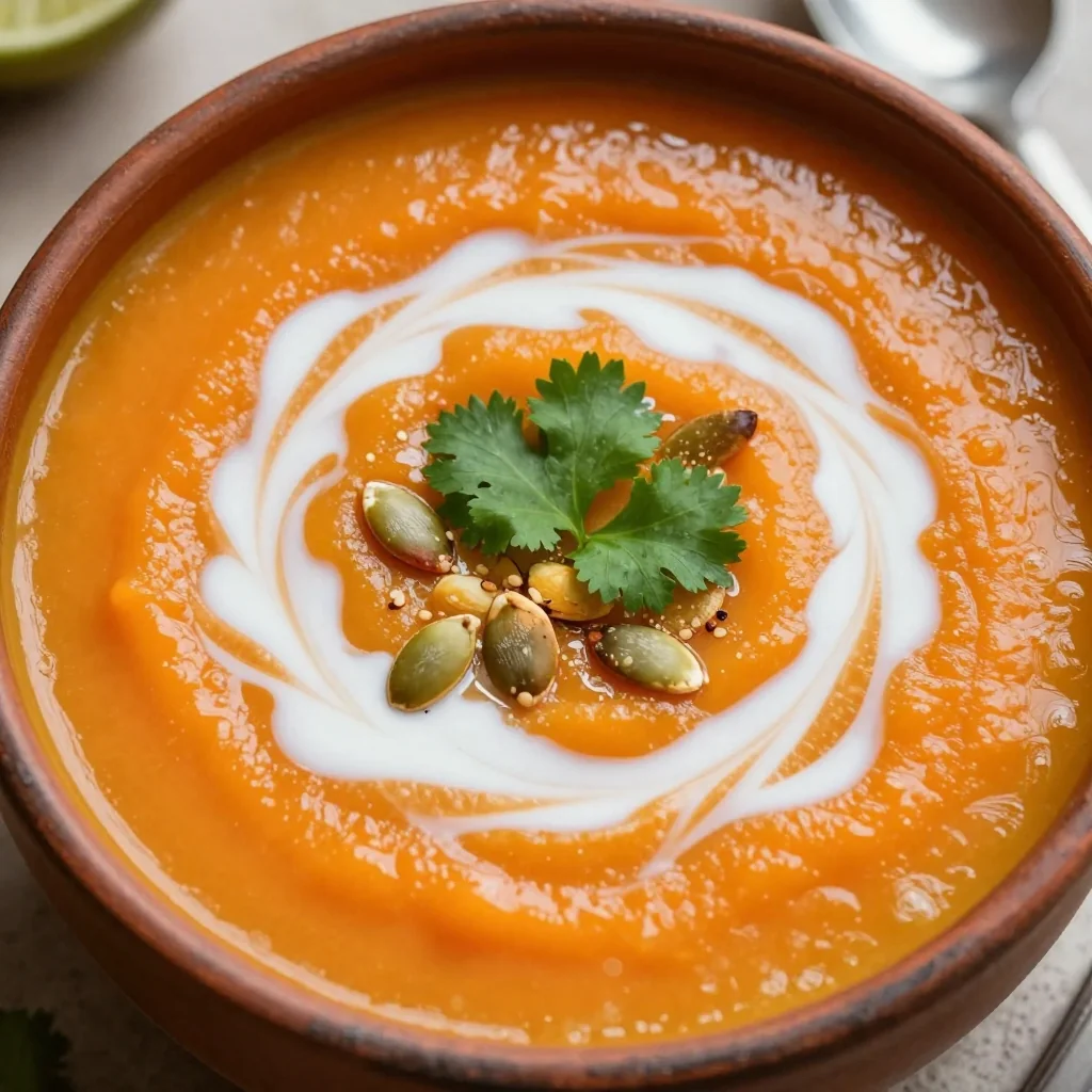 Creamy Carrot and Ginger Soup for Cleansing Lunch