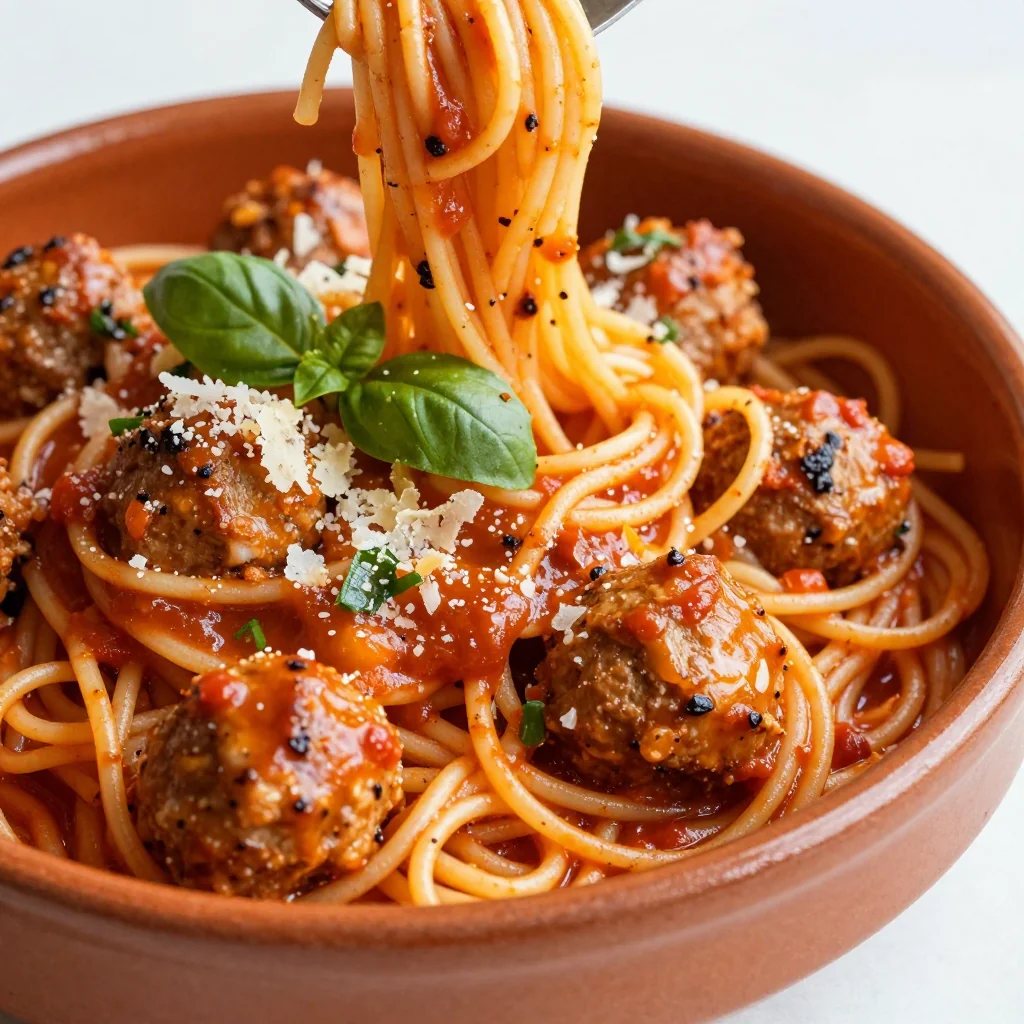 Kid-Friendly Spaghetti and Meatballs in Marinara Sauce