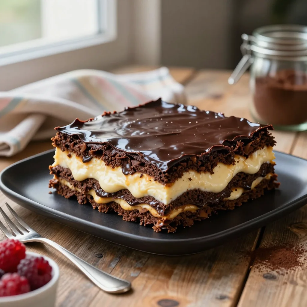 Chocolate Lasagna with Pudding Layers