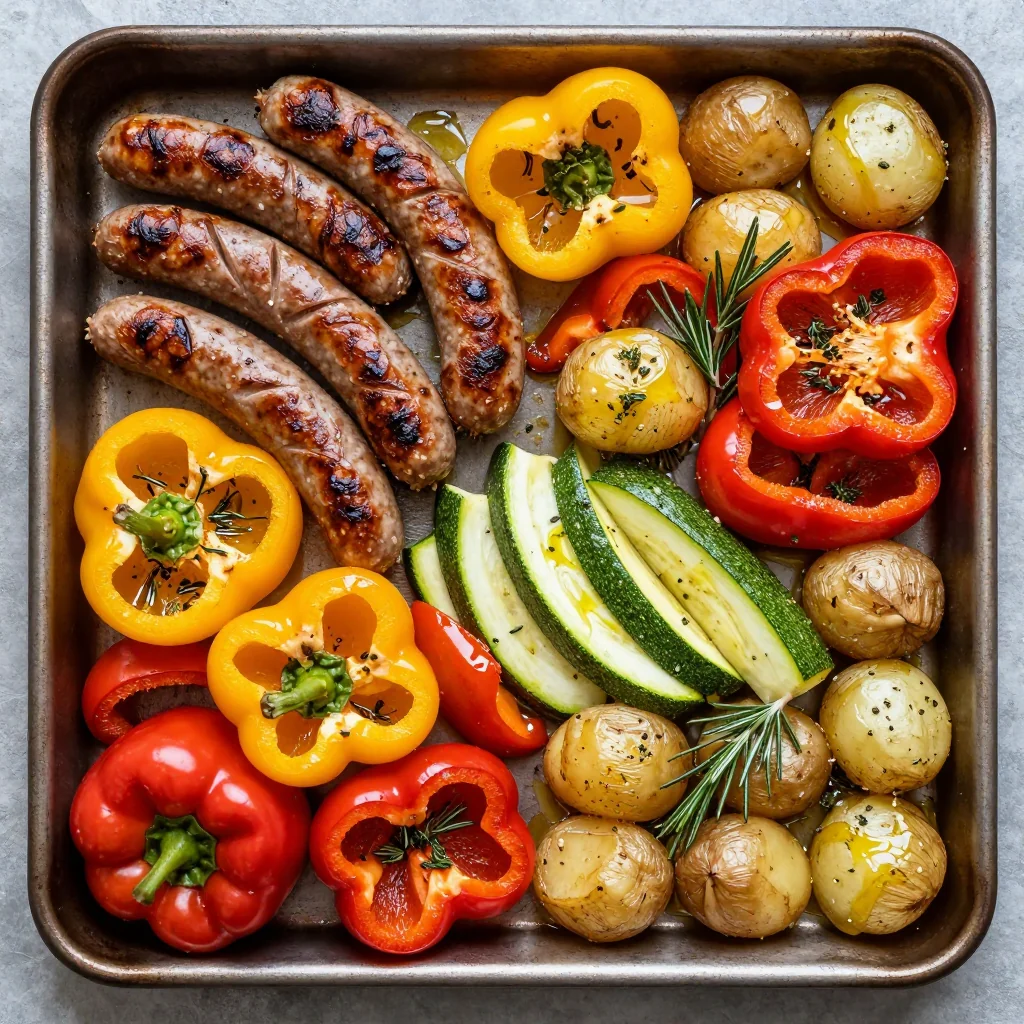 Sheet Pan Sausage and Veggies for Easy NFL Snacks