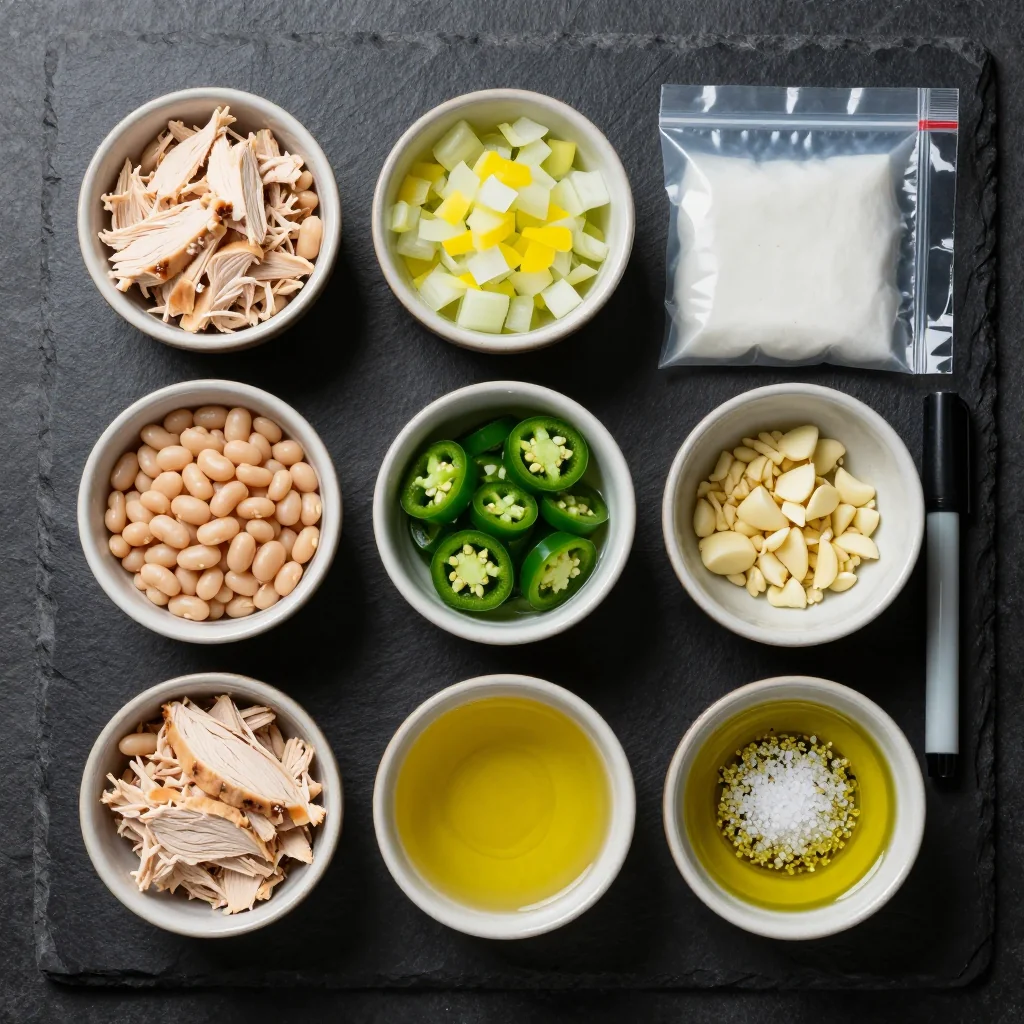 Ingredients for Creamy White Chicken Chili