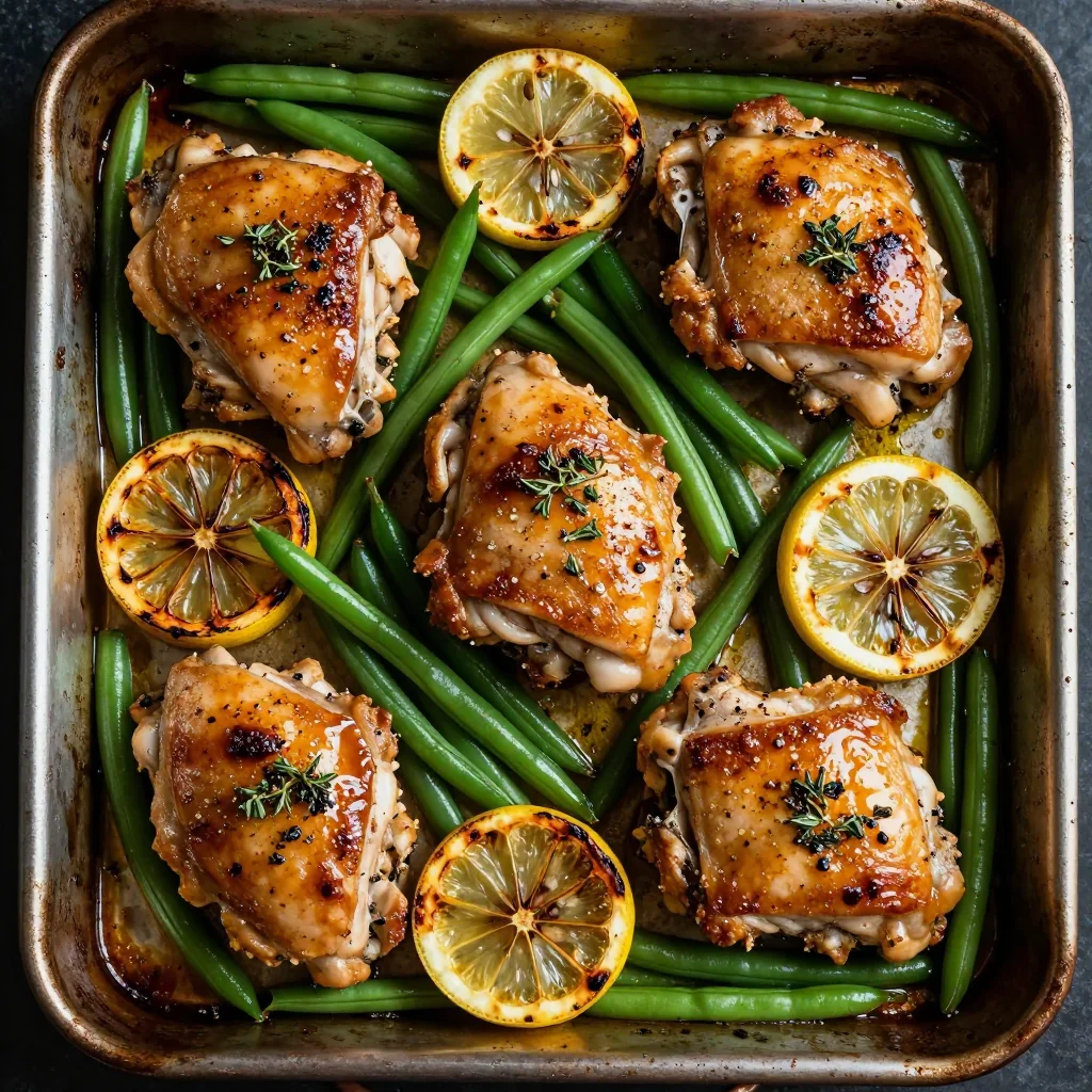 Easy Sheet Pan Lemon Herb Chicken and Green Beans