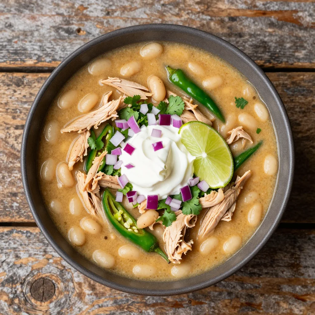 Slow Cooker White Chicken Chili That Simmers All Day
