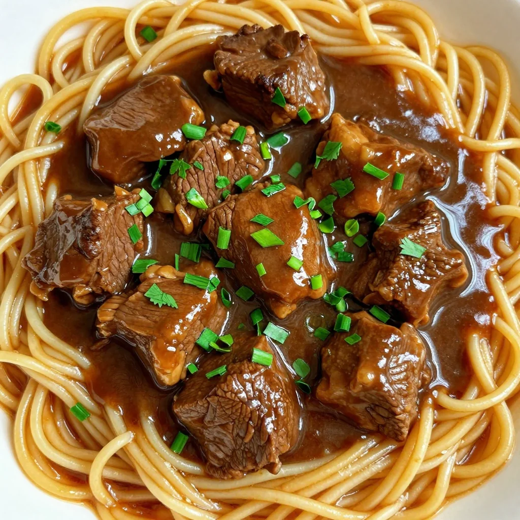 Winter Comfort Beef and Noodles in Slow Cooker