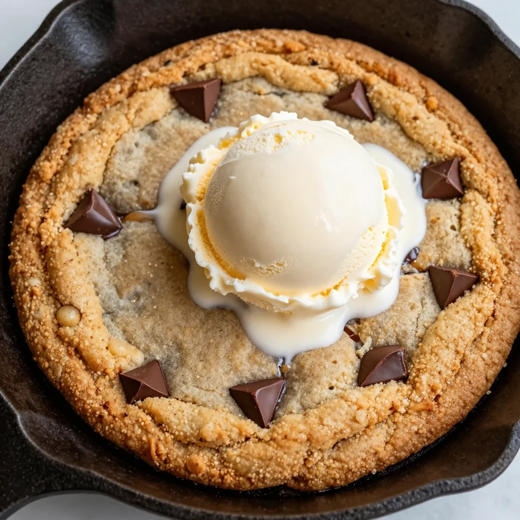 Gooey Chocolate Chip Skillet Cookie for Game Day Indulgence