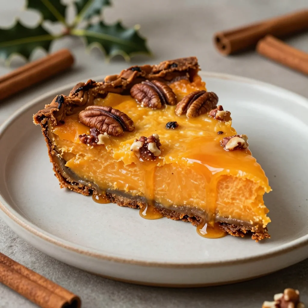 sweet potato casserole with toasted pecan topping for christmas