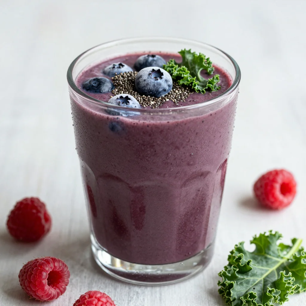 Detox Berry and Kale Smoothie for a January Antioxidant Boost