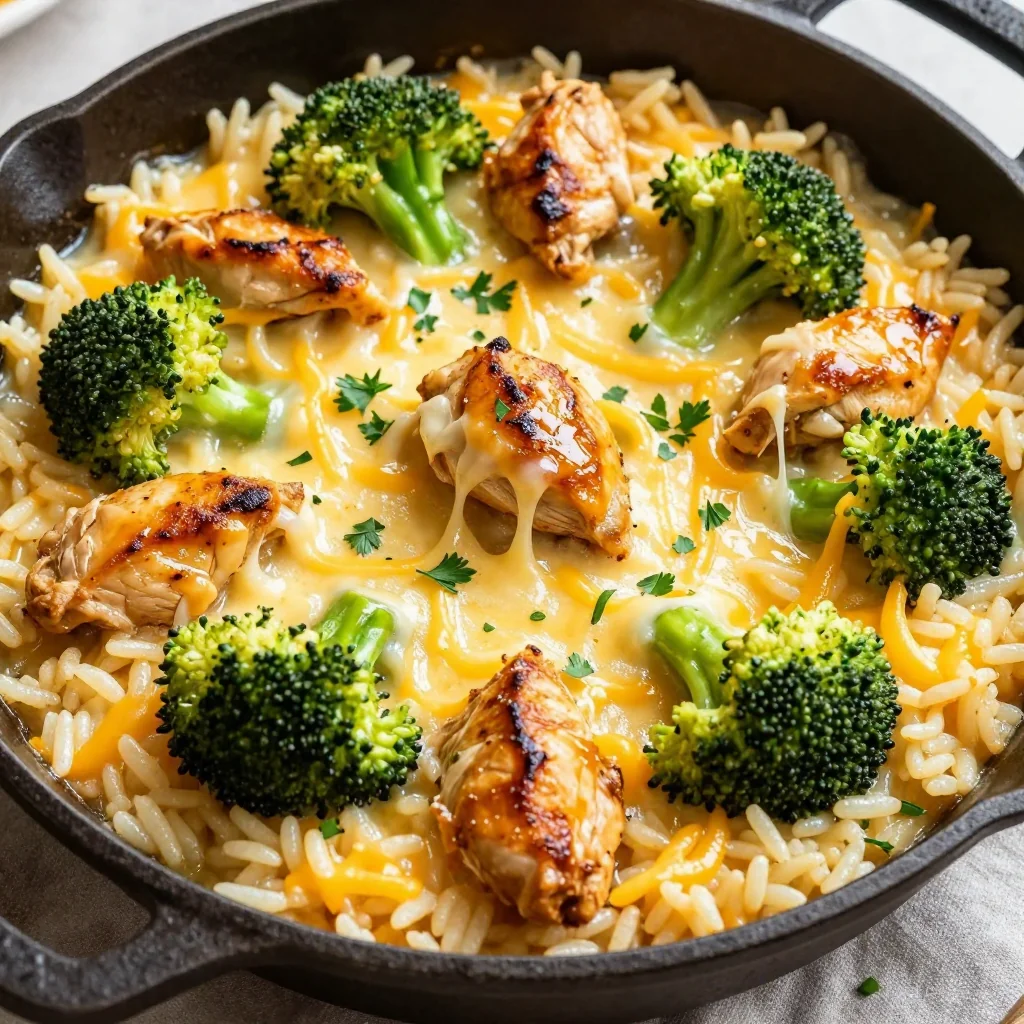 One-Pot Cheesy Chicken and Broccoli Rice