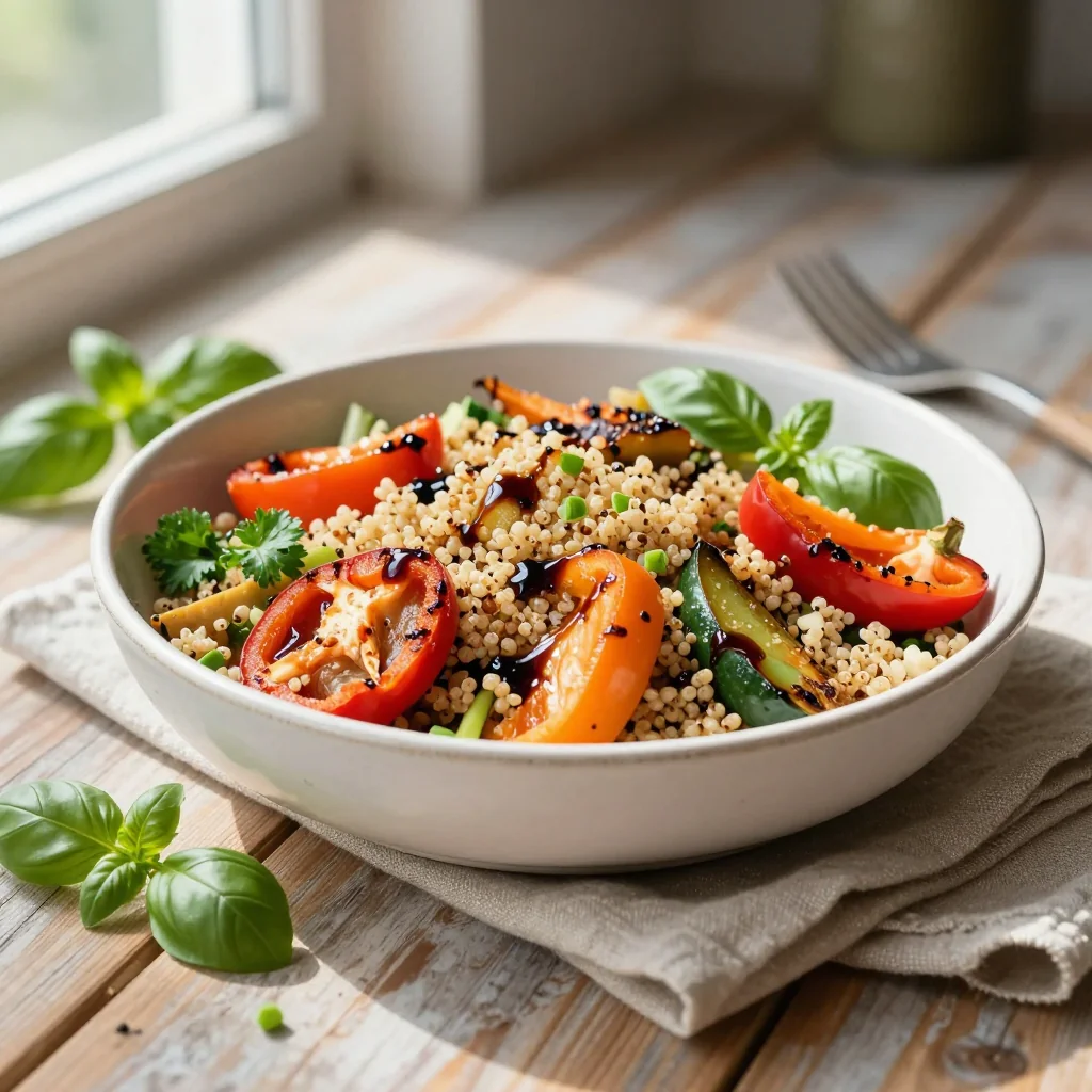 Roasted Veggie Salad with Quinoa and Balsamic