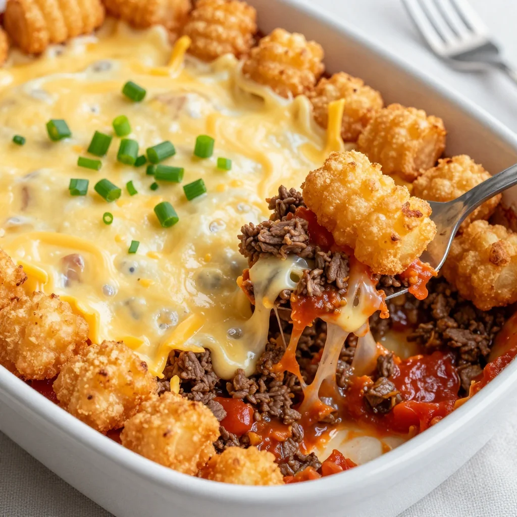 Kid-Friendly Sloppy Joe Tater Tot Casserole