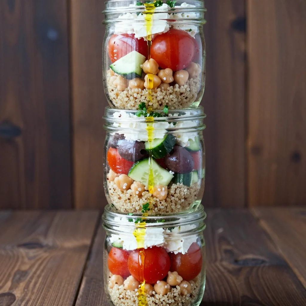 Meal Prep Mediterranean Salad Jars for Lunches