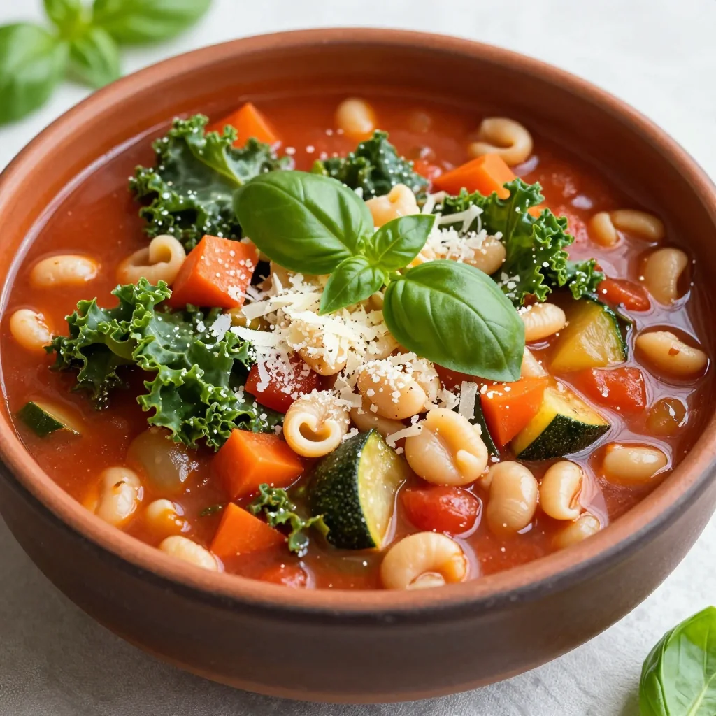 Hearty Slow Cooker Minestrone Soup Full Of Veggies