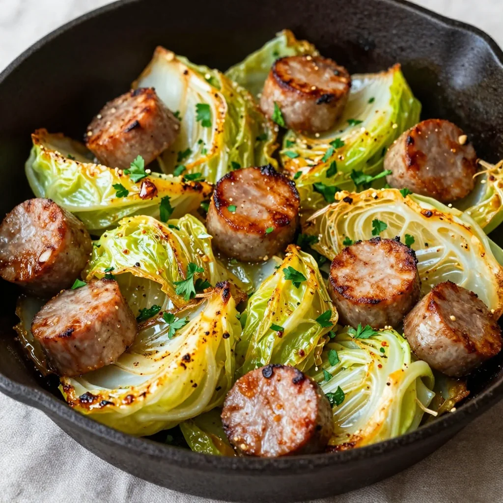 Southern Fried Cabbage with Kielbasa for Dinner