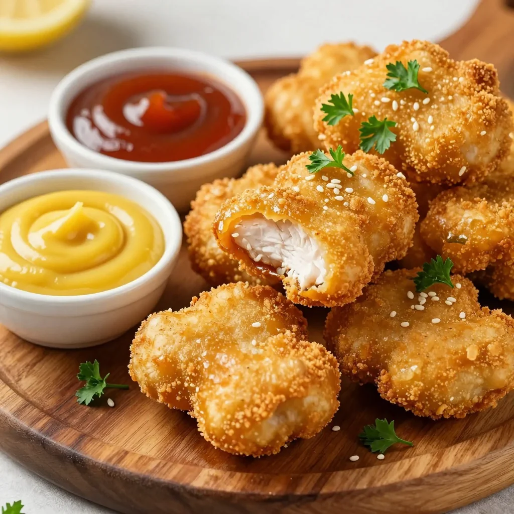 Crispy Baked Chicken Nuggets for NFL Playoff Snacks