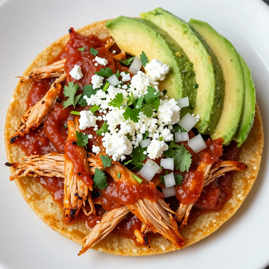Slow Cooker Chicken Tinga Tostadas: Spicy & Delicious