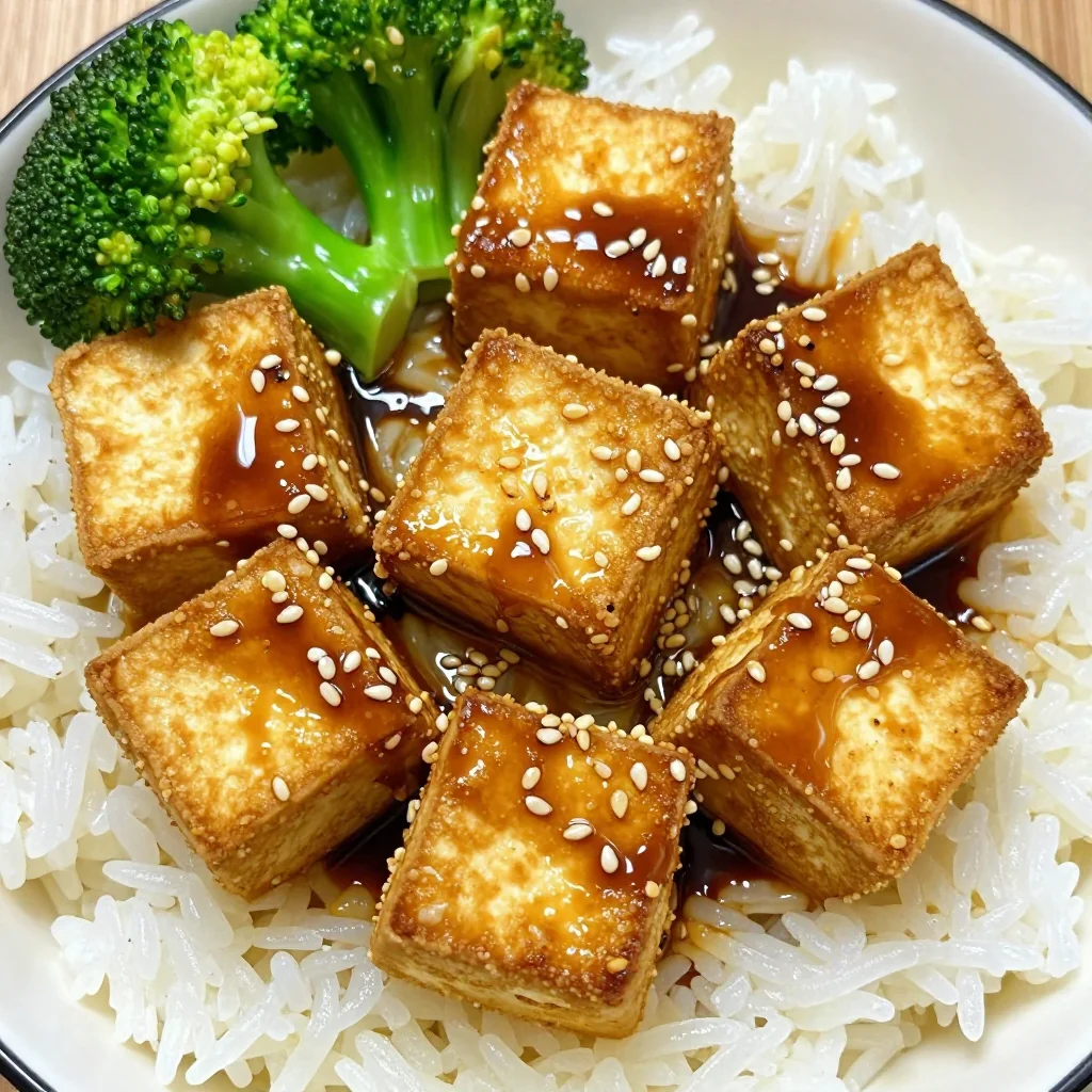 Crispy Baked Tofu with Sesame and Soy for Dinner