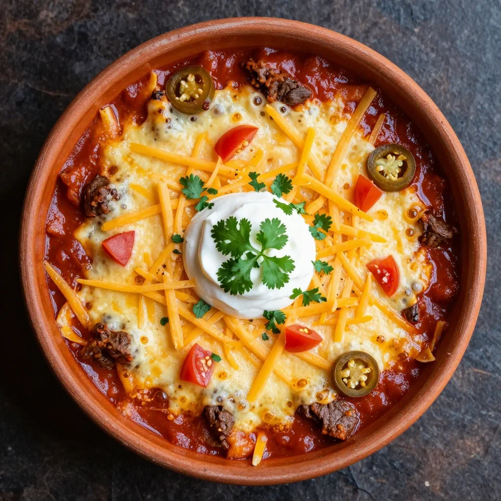 Game Day Slow Cooker Chili Cheese Dip for NFL