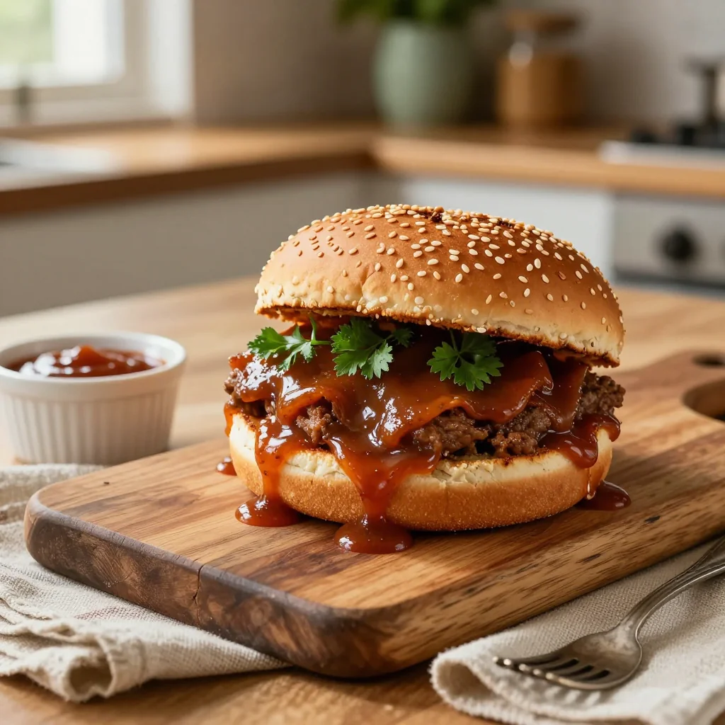 Sloppy Joes with Homemade Sauce on Buns