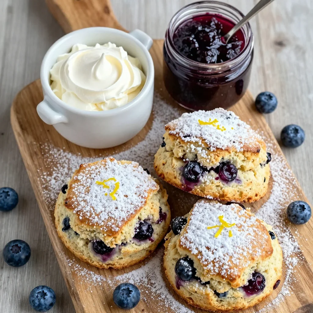 Indulgent Lemon and Blueberry Scones for a Breakfast Treat